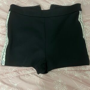 Black Women's Shorts with White Trim
